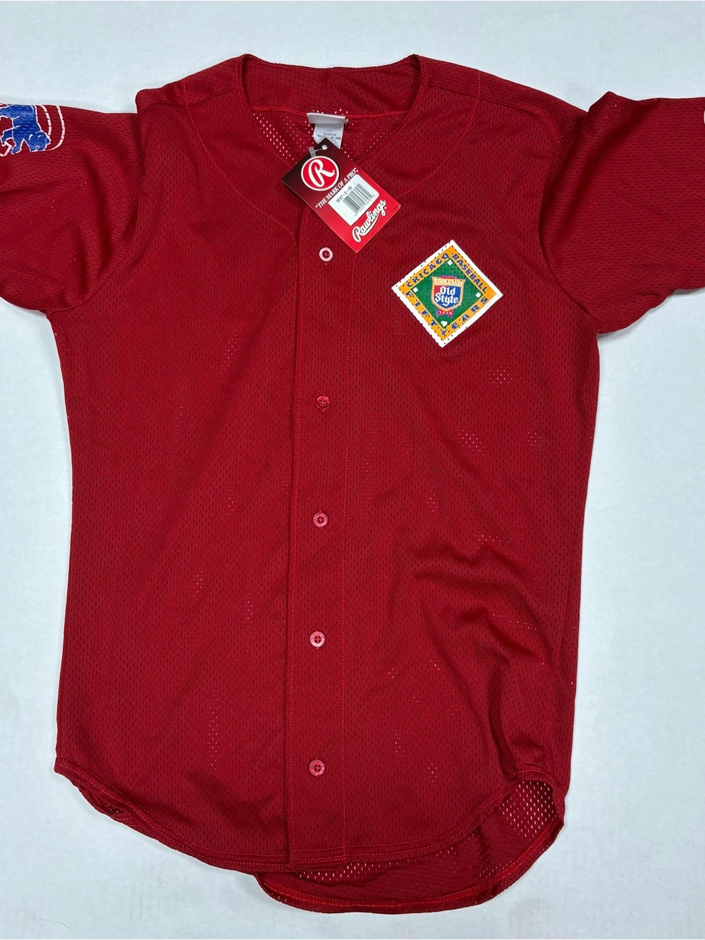 Rawlings Chicago Baseball Fifty Years‎ Old Style Beer Jersey Red Mesh Mens M NWT